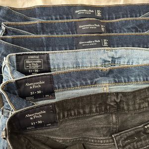 Lot of 6 men’s Abercrombie jeans 31x30
